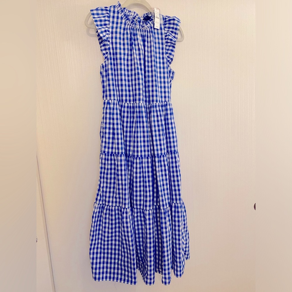 J. Crew Gingham Maxi Dress